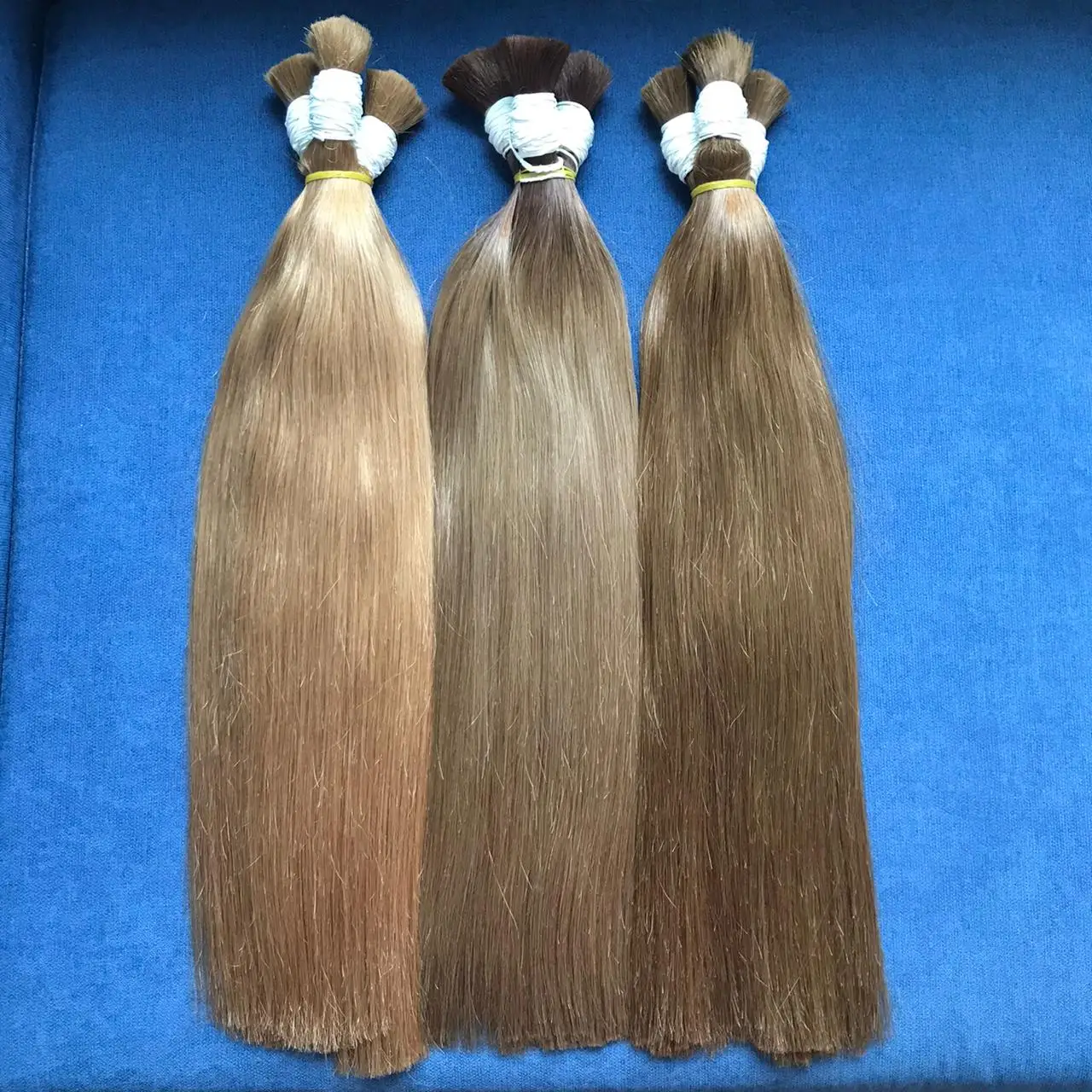 Натуральные человеческие волосы необработанные натуральные оптом светлые прямые