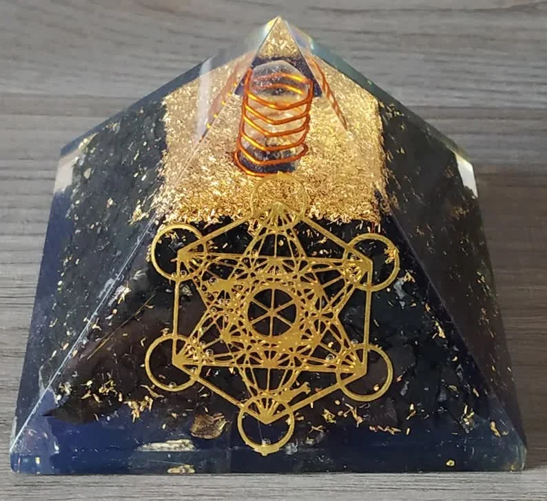 Shungite Crystal Orgonite Pyramid for emf protection orgone pure shungite emf protection kit hand