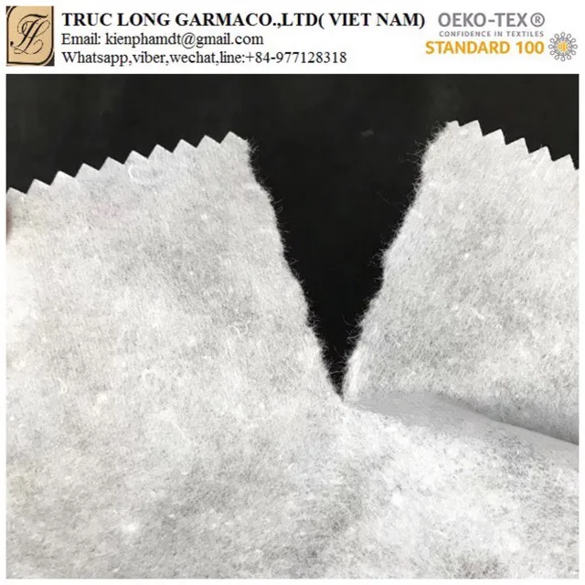 Good quality embroidery backing paper fusible fusing interlining for women coat wide fusible