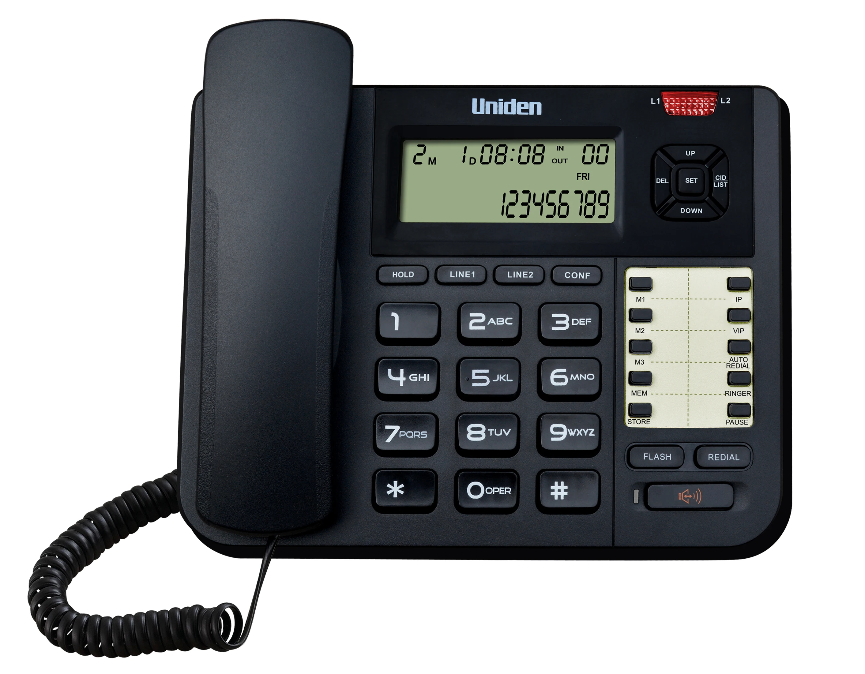 UNIDEN AT8502 2-lines Telephone 3 Direct Memory High Quality Speakerphone 3 Way Conference    business phone corded phone