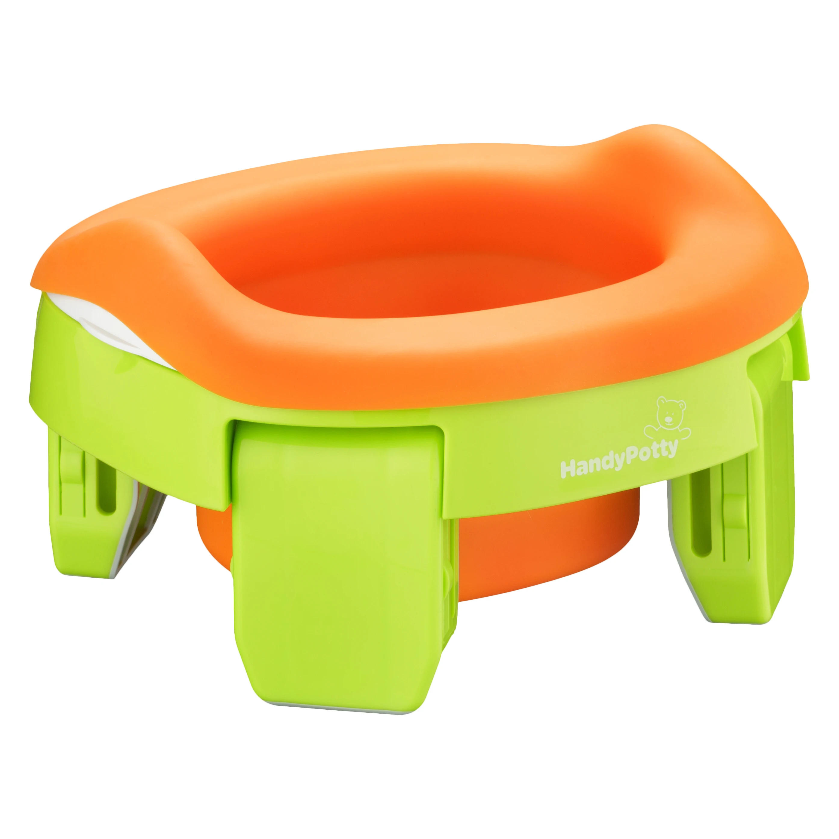 Exclusive Potty value pack: Portable travel potty and a reusable liner for home use, also carry bag and 3 disposable bags