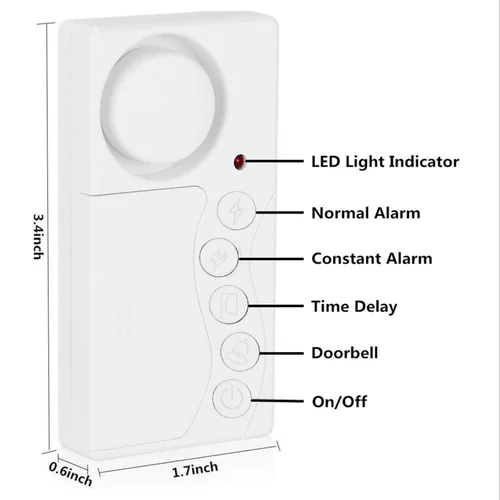 Premium Quality Door Ajar Alarm With Inbuilt Loud Buzzer and Battery Prevents Unauthorized Entry Exit Home Sekurity Alarm System