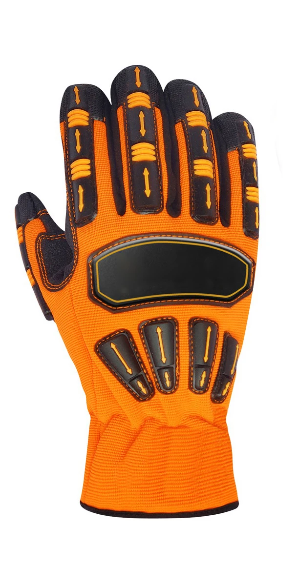 Anti-Slip IMPACT KNUCKLE Safety Leather Gloves Oil & Gas Extraction Gloves