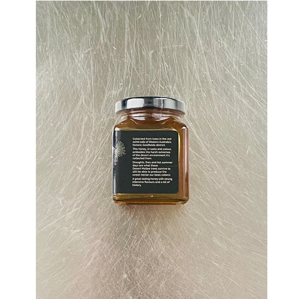 Honey Composition with 260g Light Favor Organic Honey TA20+ Desert Mallee Mono-Floral Honey In Mason Jar From Australia