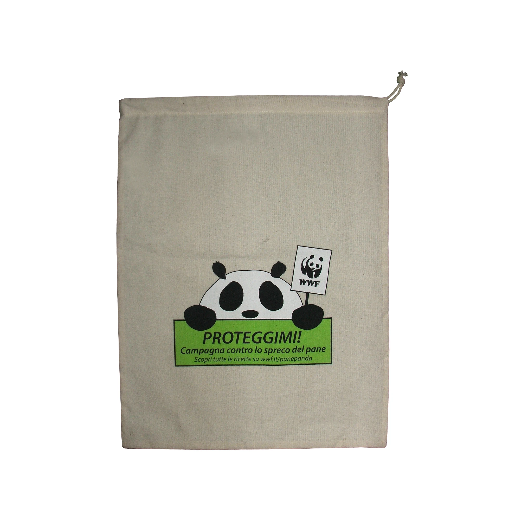 Fairtrade Certified Promotional Cheap Custom Printed Cotton Drawstring Bag
