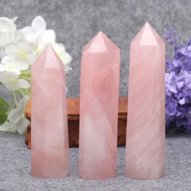 
Wholesale Beautiful Natural Agate Wands Hand Carved Healing Rose Quartz Stone Towers Buy From Orgone Export 