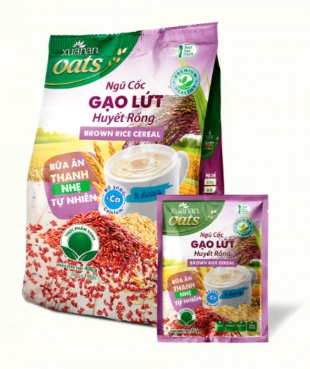 Best Quality Normal Healthy Cooked Steamed Grain Product Cereals Breakfast Brown Rice Cereal I Bag Packaging