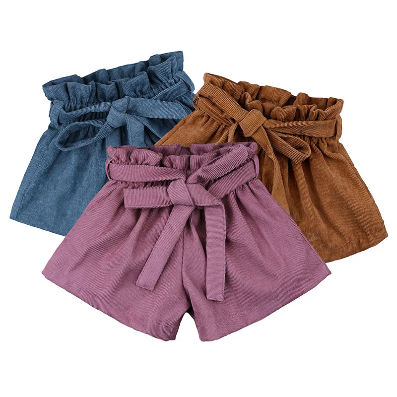 
High quality summer casual girls shorts three colors baby cotton clothing 