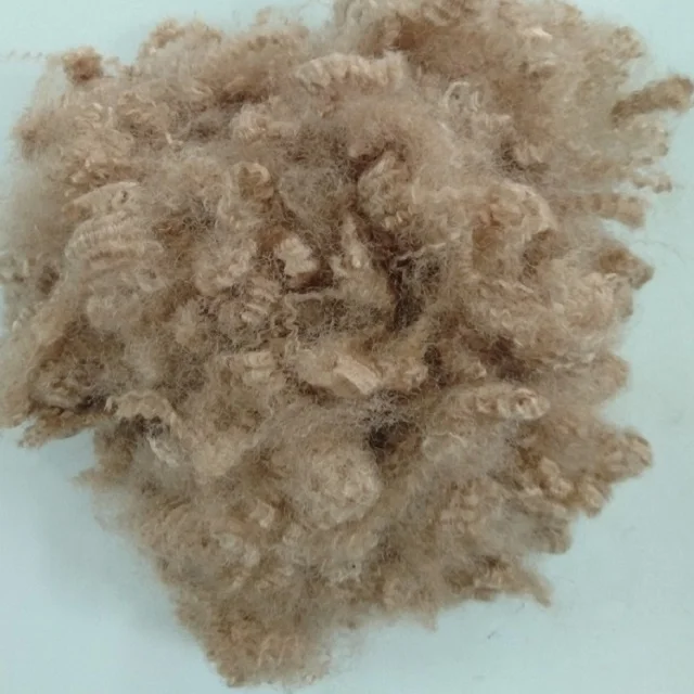 7D HS Brown Polyester Staple Fiber A Grade Vikohasan Manufacturer and synthetic fiber and GRS recycled polyester fibre