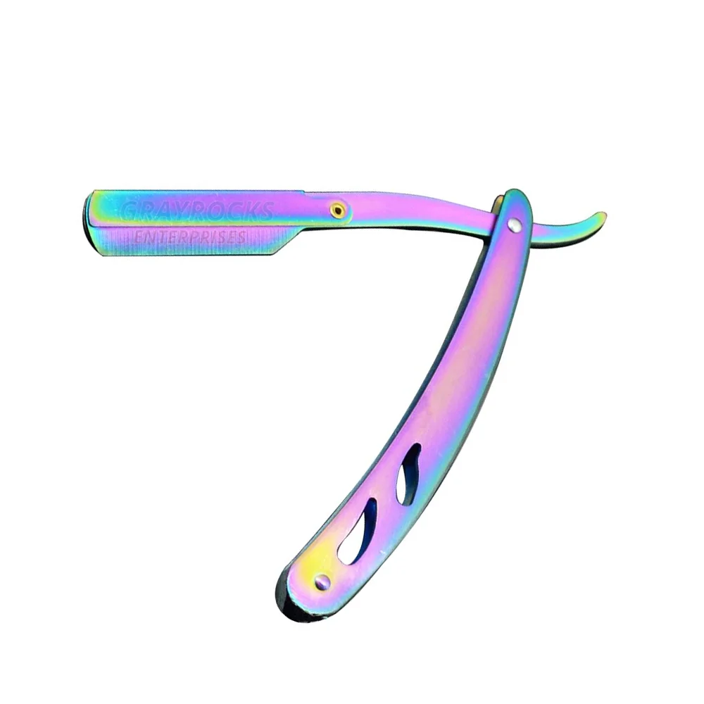 Straight Razor Wood Scale Cutthroat Straight Edge Blade (black) Handmade Sharp Carbon Steel Natural Barber Razor Single Blade