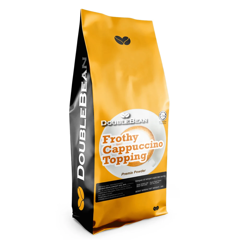 FROTHY CAPPUCCINO TOPPING Milk Topping Powder for Cappuccino Milk Powder Fresh Milk Replacement Powder Beverage Bag Packaging