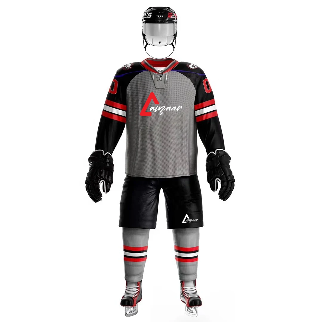 High quality sublimated custom ice hockey jersey team set hockey uniform