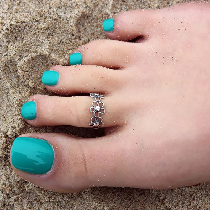 
New Arrival Summer Beach Vacation Jewelry The Best Gift Toe Ring Adjustable Set For Women  (1600251437468)