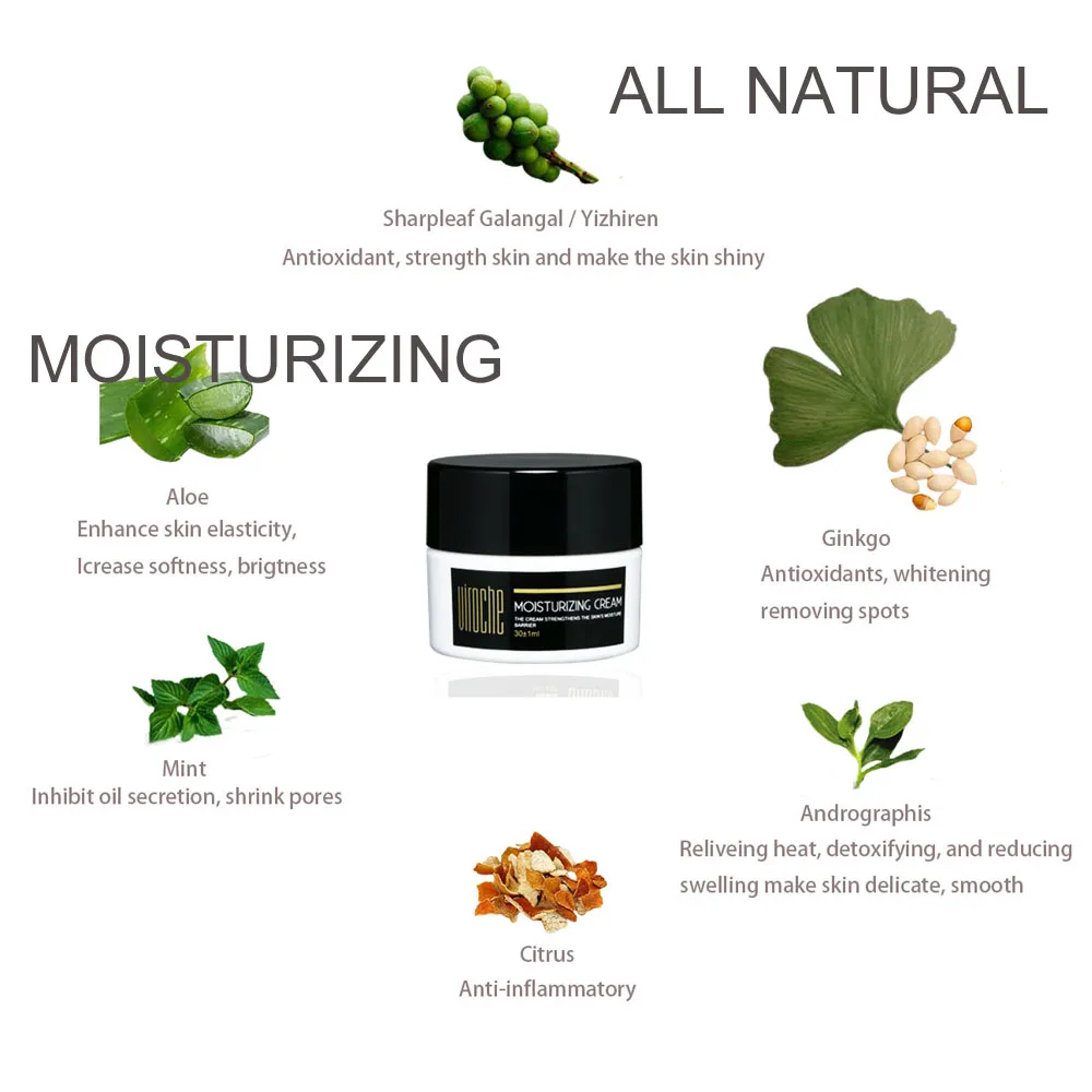  Мужской OEM ODM натуральный травяной увлажняющий отбеливающий крем для ухода за лицом от производителя