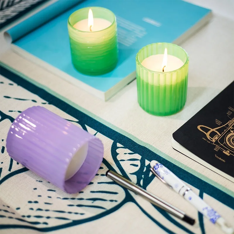 Wholesale High Level Vanilla Sea Salt High Scented Candle With Oval Glass Jar Use For Living Room And Party
