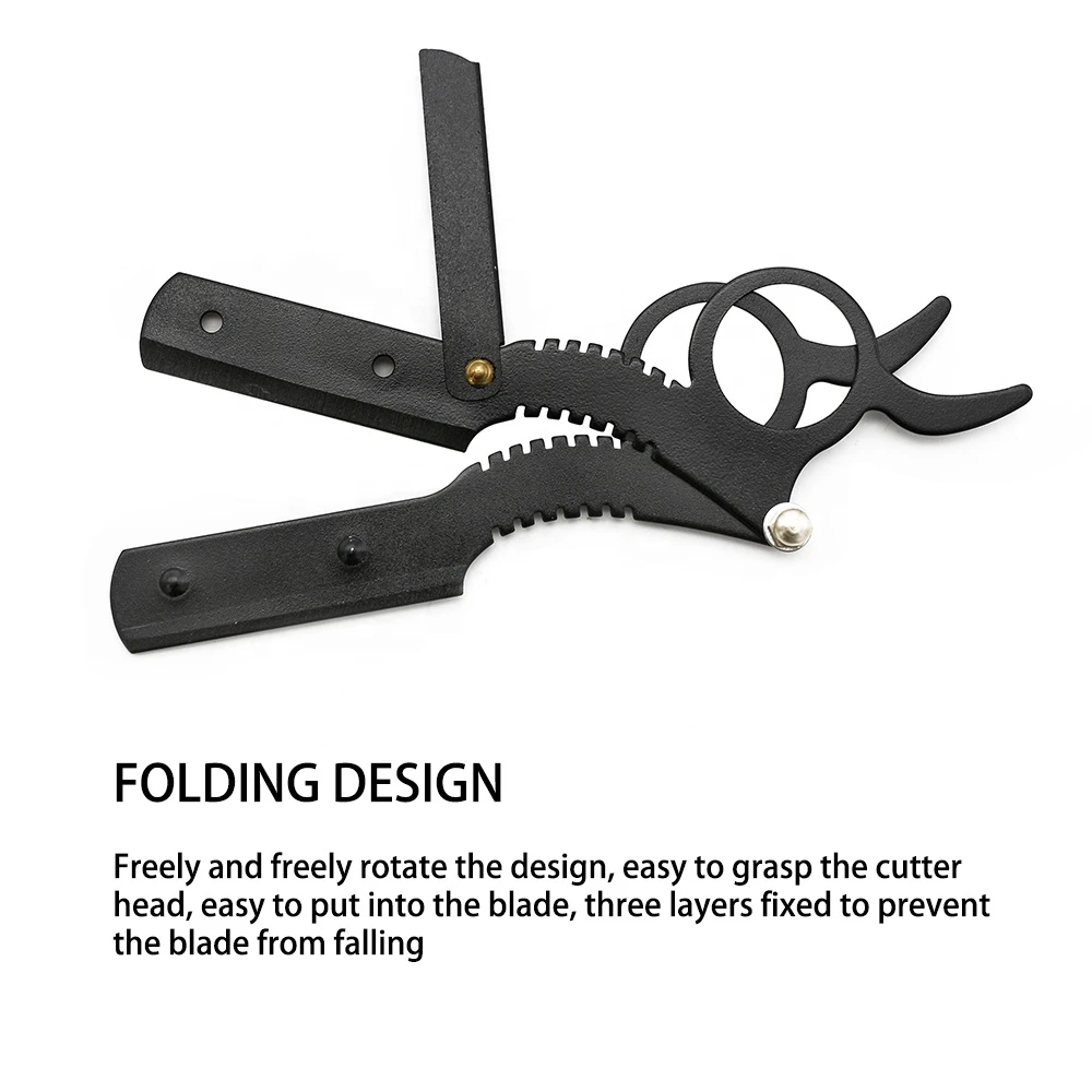 Colorful Stainless Steel Finger Handle Shaving Blade Knife Razor Best Safety Beard Folding Removal Straight Razor for Man