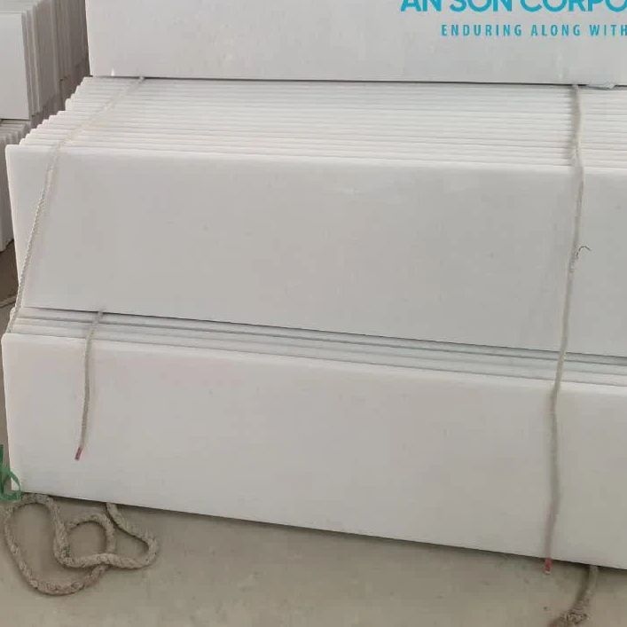 Stairs Marble House Pure White Marble for staircase step riser best quality cheap price from Vietnam factory