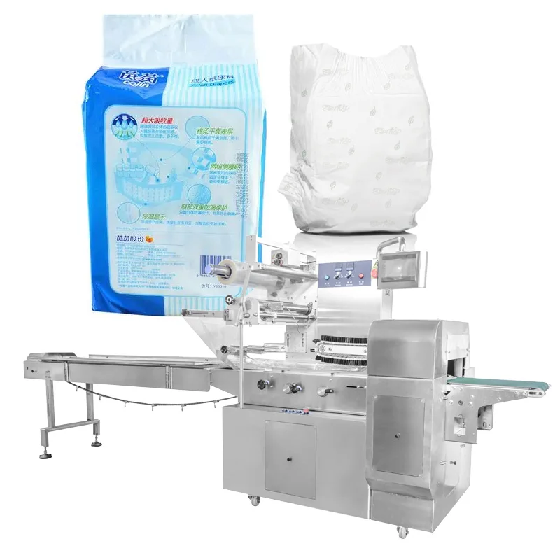 Favorable Price baby diaper towel edible spoons automatic beef jerky tissue packing machine