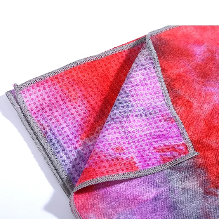 Eco friendly anti slip custom printed yoga towel