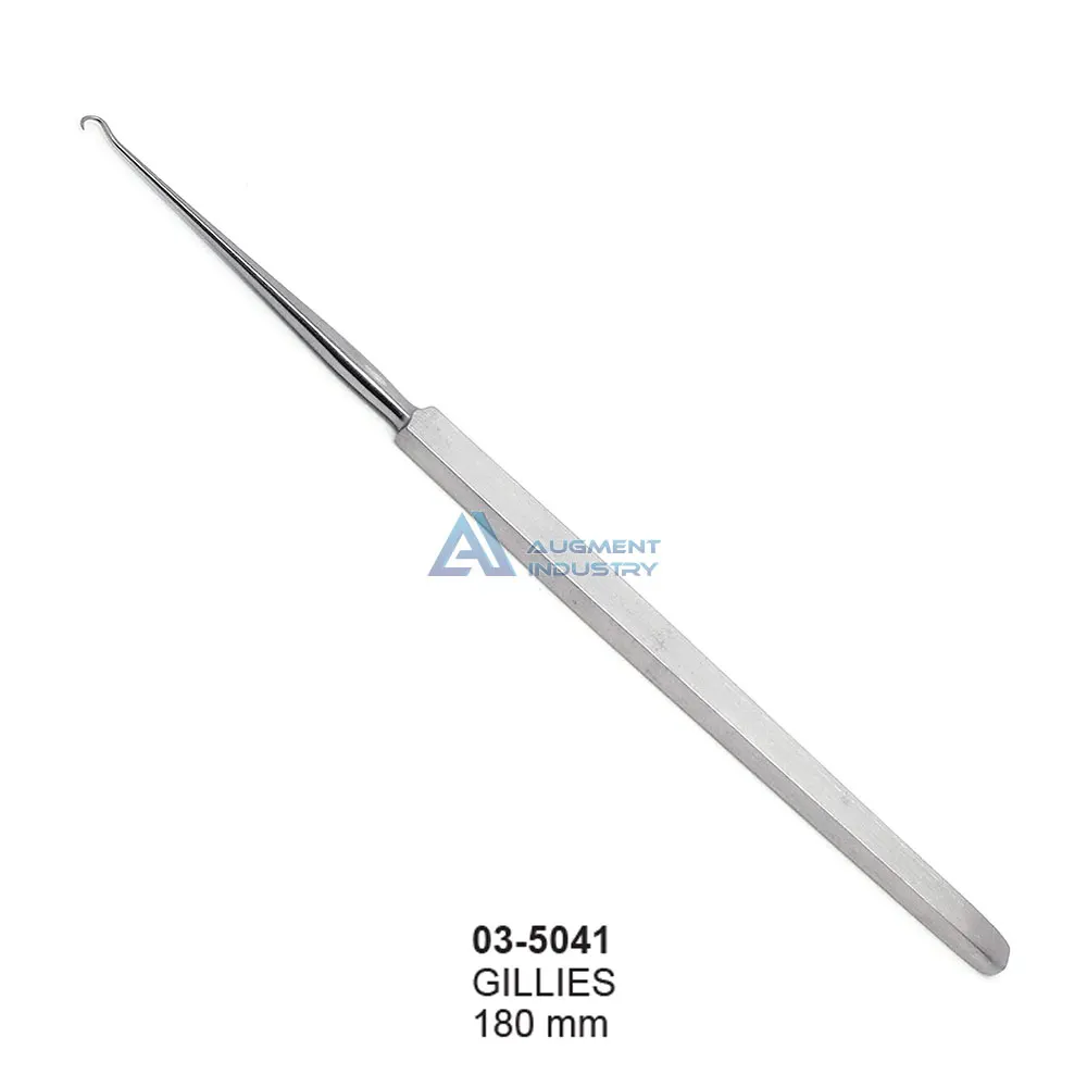 
GILLIES Hook Retractor Sharp 18CM Stainless Steel Surgical Fine Wound Retractors Dura Hook Retractor 