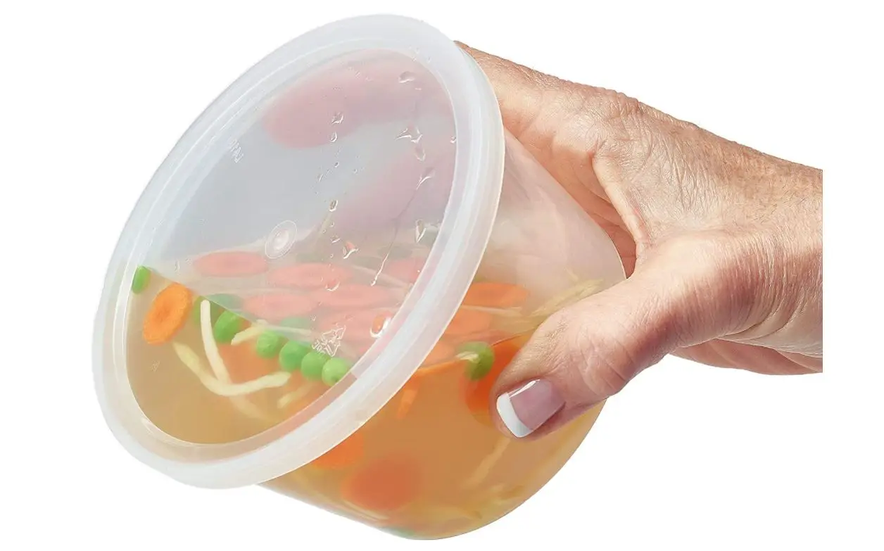 Контейнер для хранения пищевых продуктов с герметичной крышкой пластиковая Штабелируемая чаша без БФА морозильная камера можно мыть в посудомоечной машине низкая цена