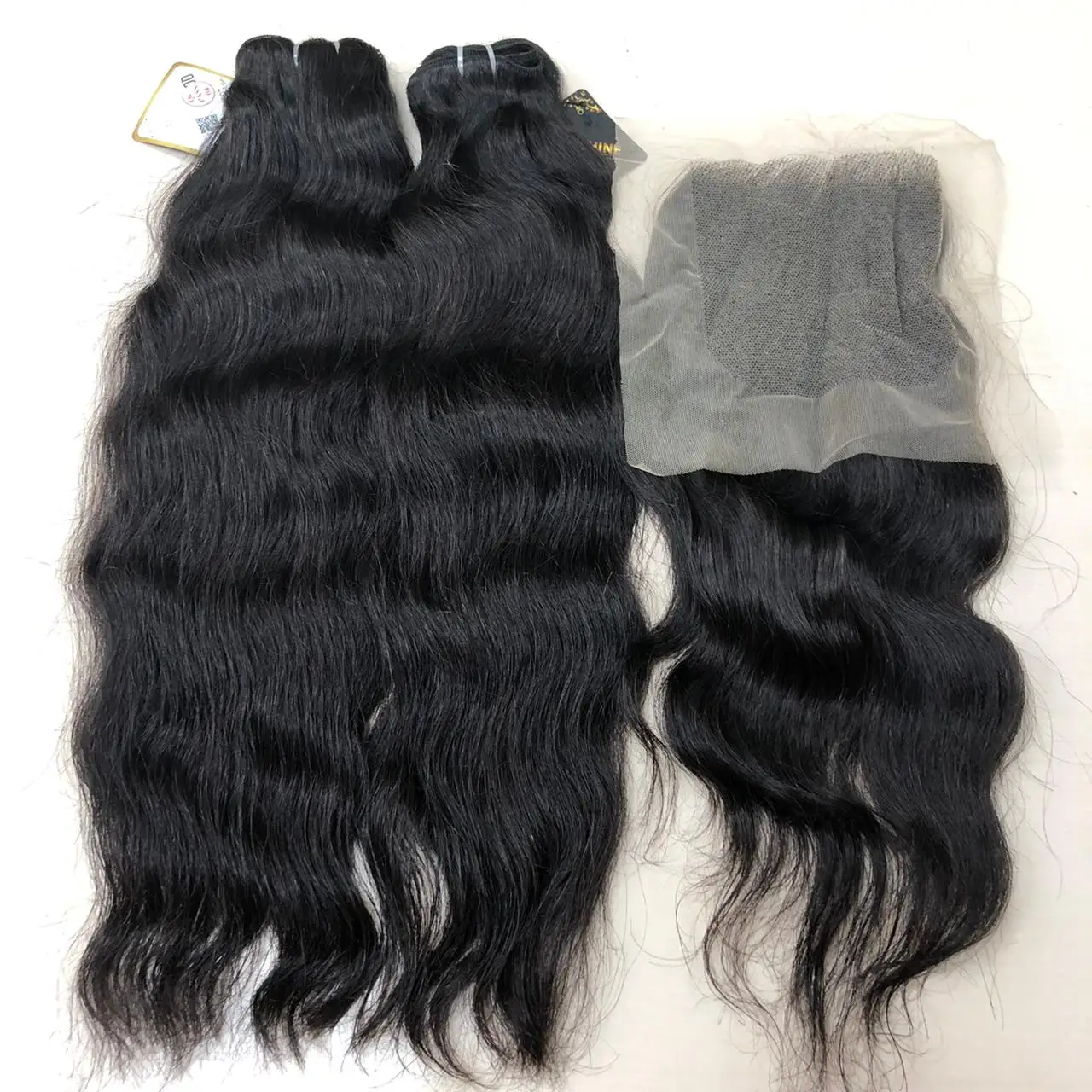 Cuticle Aligned Pretty good quality 1g 2g virgin Vietnam weft double drawn hair extention Human Hair Toppee