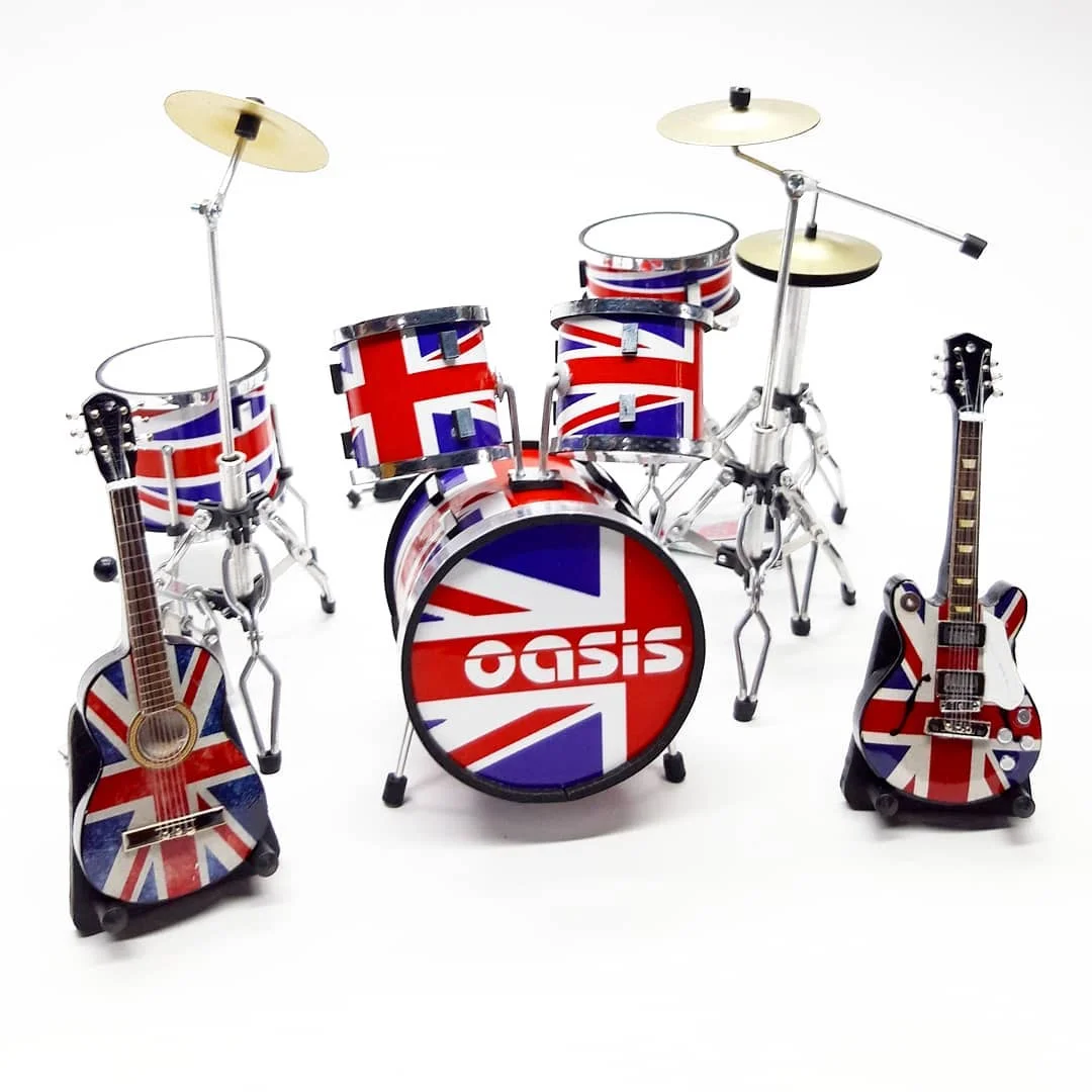 Miniature Guitar Slash & Drum Guns N Roses Model for action figure Toy 1/12 Scale