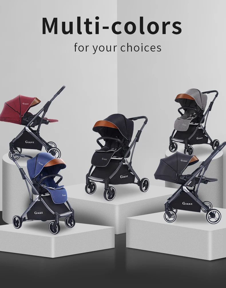 Экологически чистая большая Складная легкая детская коляска из полиуретана
