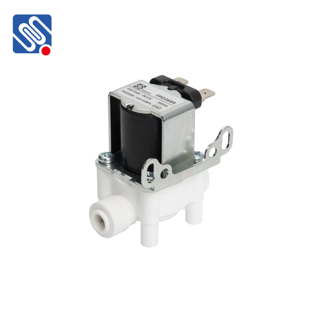 Meishuo Electric Solenoid Valves 12v 1/4 Quick Fitting for Dishwasher Small One-way Pp 220v 0.8mpa 110v 24v