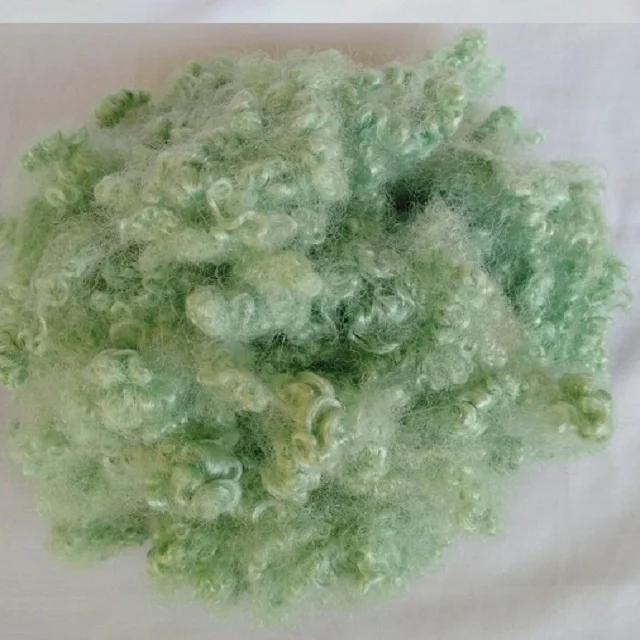 15D HCNS Green Polyester Staple Fiber A Grade Vikohasan Manufacturer and synthetic fiber and GRS recycled polyester fibre