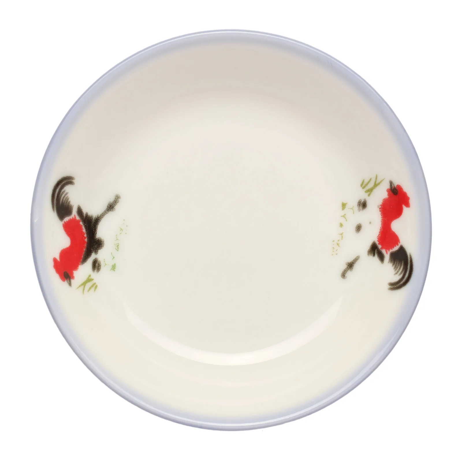 Luxury Tableware Ceramic Dinner Crockery Rooster 4 Inch Porcelain Sauce Dish with Oriental Design Style