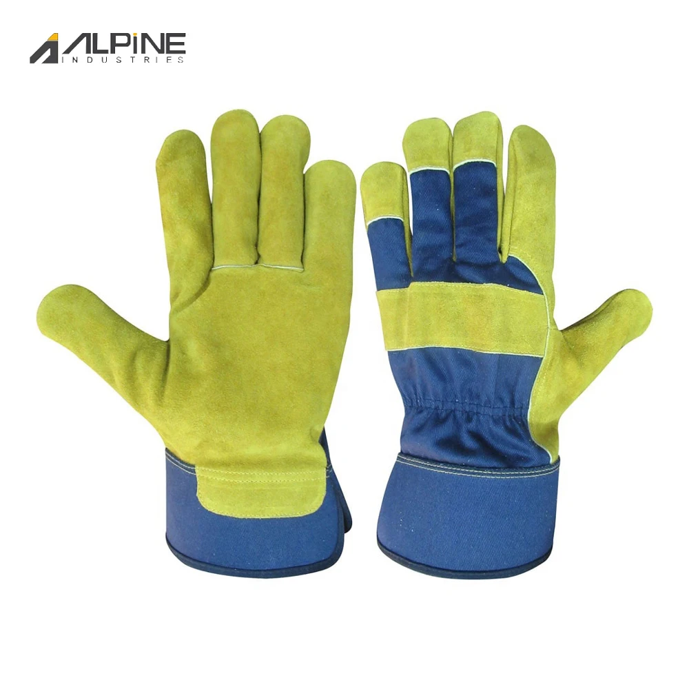 Custom Color Full Branded Custom Top Sale Leather Industrial Work Gloves / Canadian Rigger Gloves Gardening Haulage Gloves