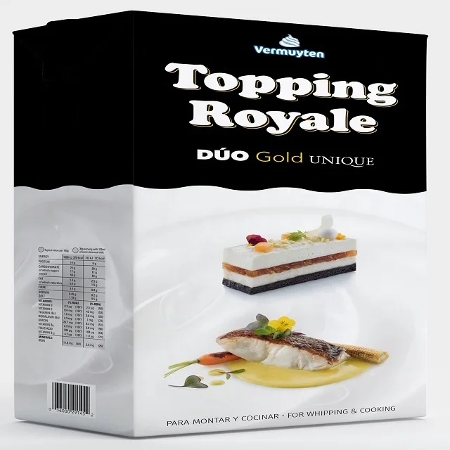 
 Уникальный смешанный золотой сливочный и кулинарный крем Topping Royale Duo, альтернатива 1 л и 10 л  