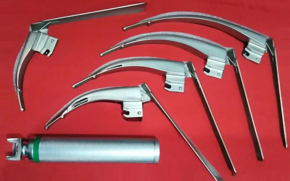 Mccoy Flexitip Fiber Optic LED Laryngoscopes Blade #1 to 5 Medium Handle / Mccoy Fiber Optic Laryngoscope With 5 Flexitip Blade