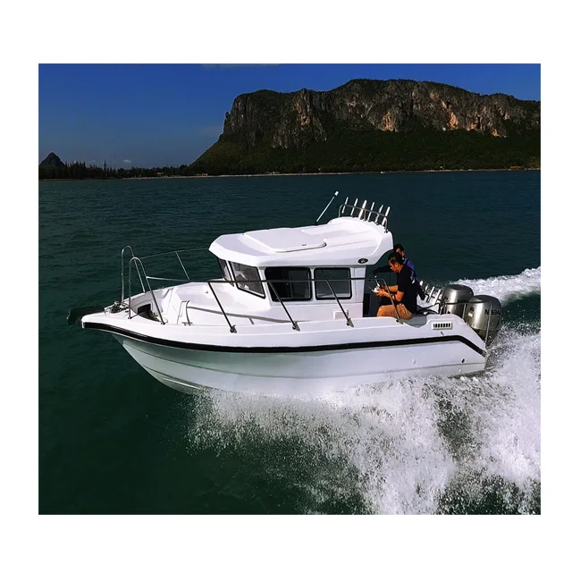 
 Fishing boat fiberglass Speedboat 23 ft Yacht  Premium Boat from Thailand  