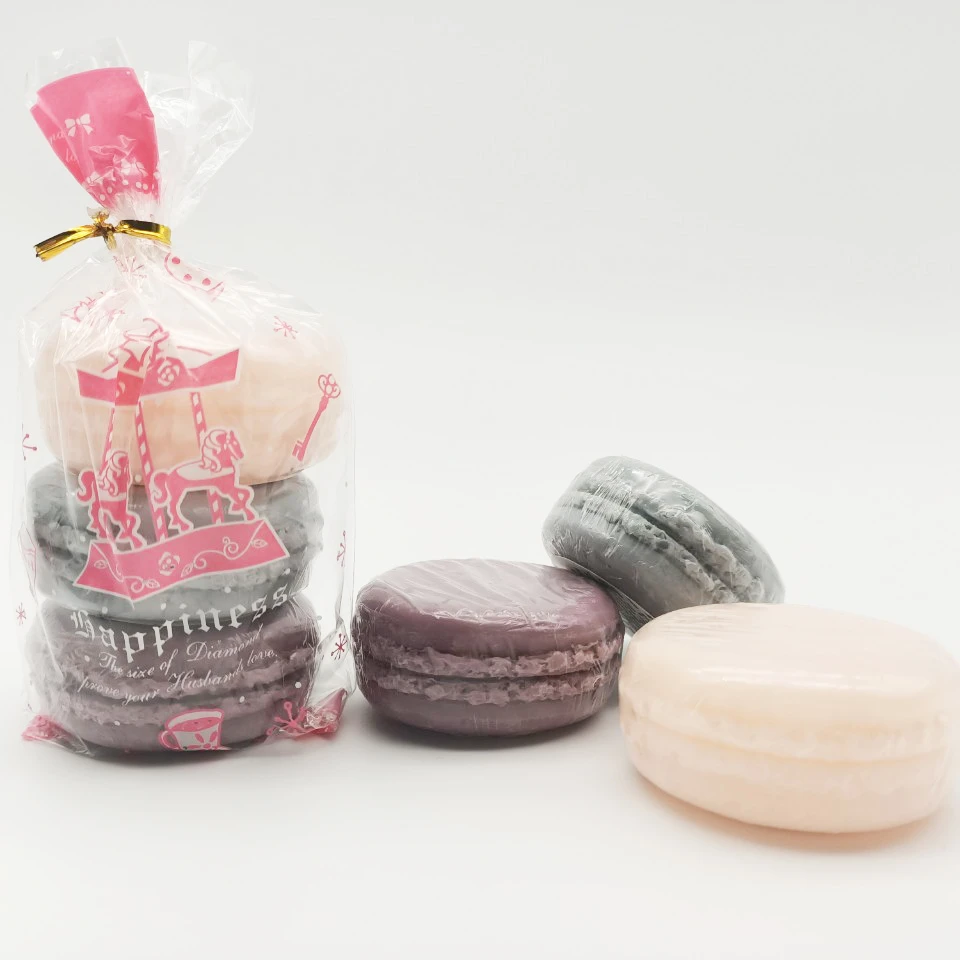 Macaron style cute natural handmade mini whitening bar soap set hotel