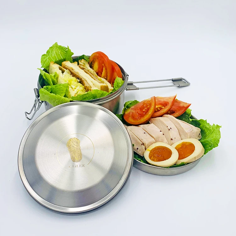 MIT Titanium two tiers lunch box for out door