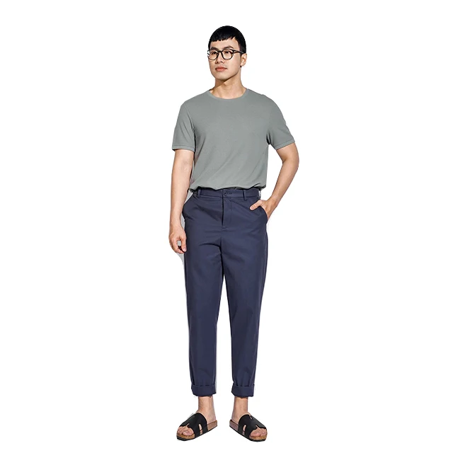 Plain O-neck 100% Cotton T-shirts for Men Custom logo and size Regular form Made in Vietnam