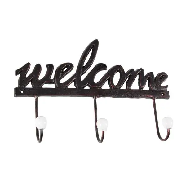 handmade Home Letter Design Metal Wall Hooks Wholesale Manufacturer Cloth Hanging Metal Wall Hook manufacture from India