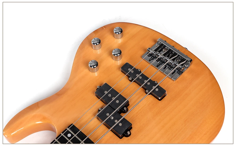 Smiger  4 strings bass guitar with manufacturer wholesale price natural wood electric bass guitar