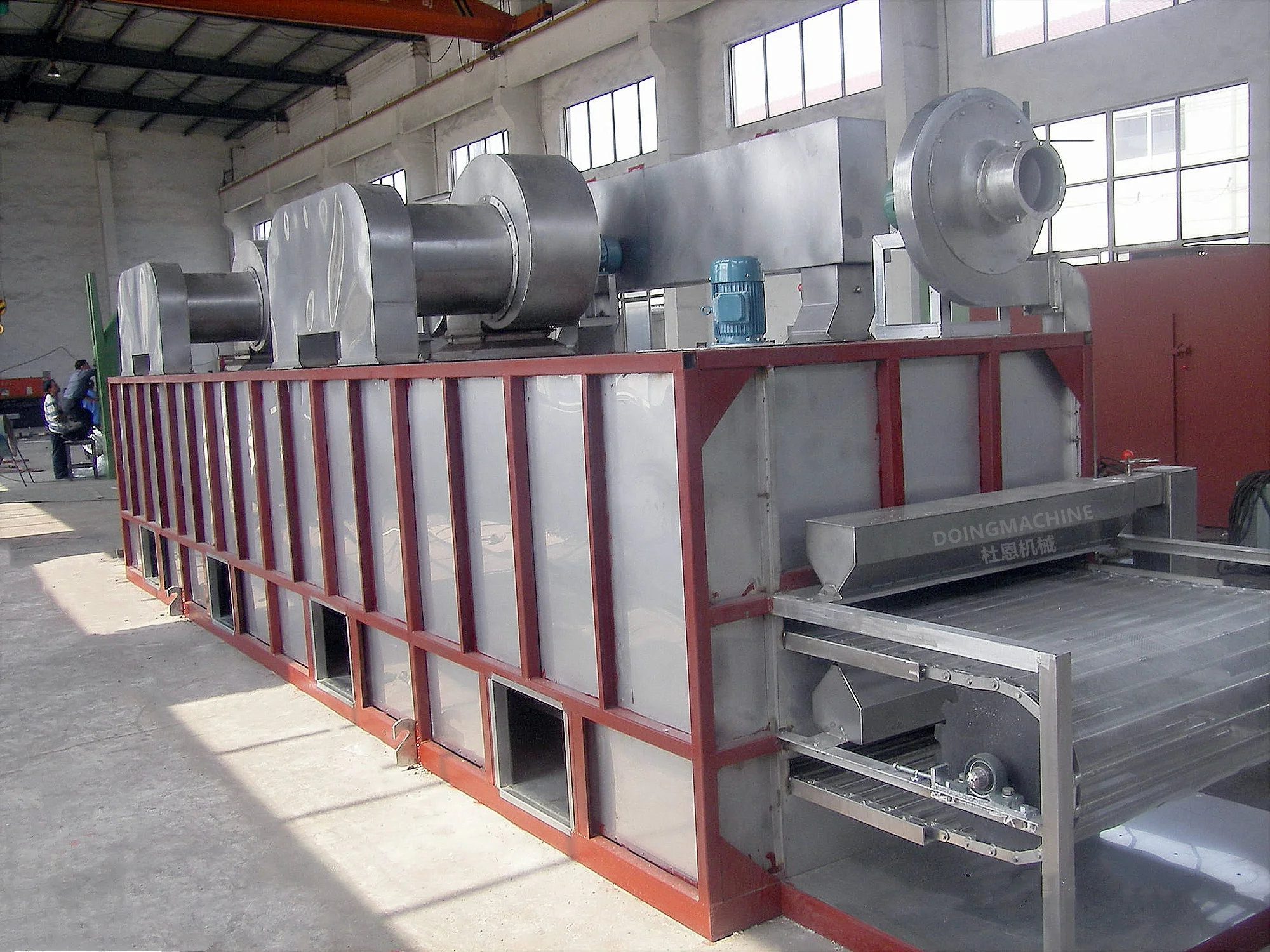 Industrial belt dryer machine for hemp leaves seaweed