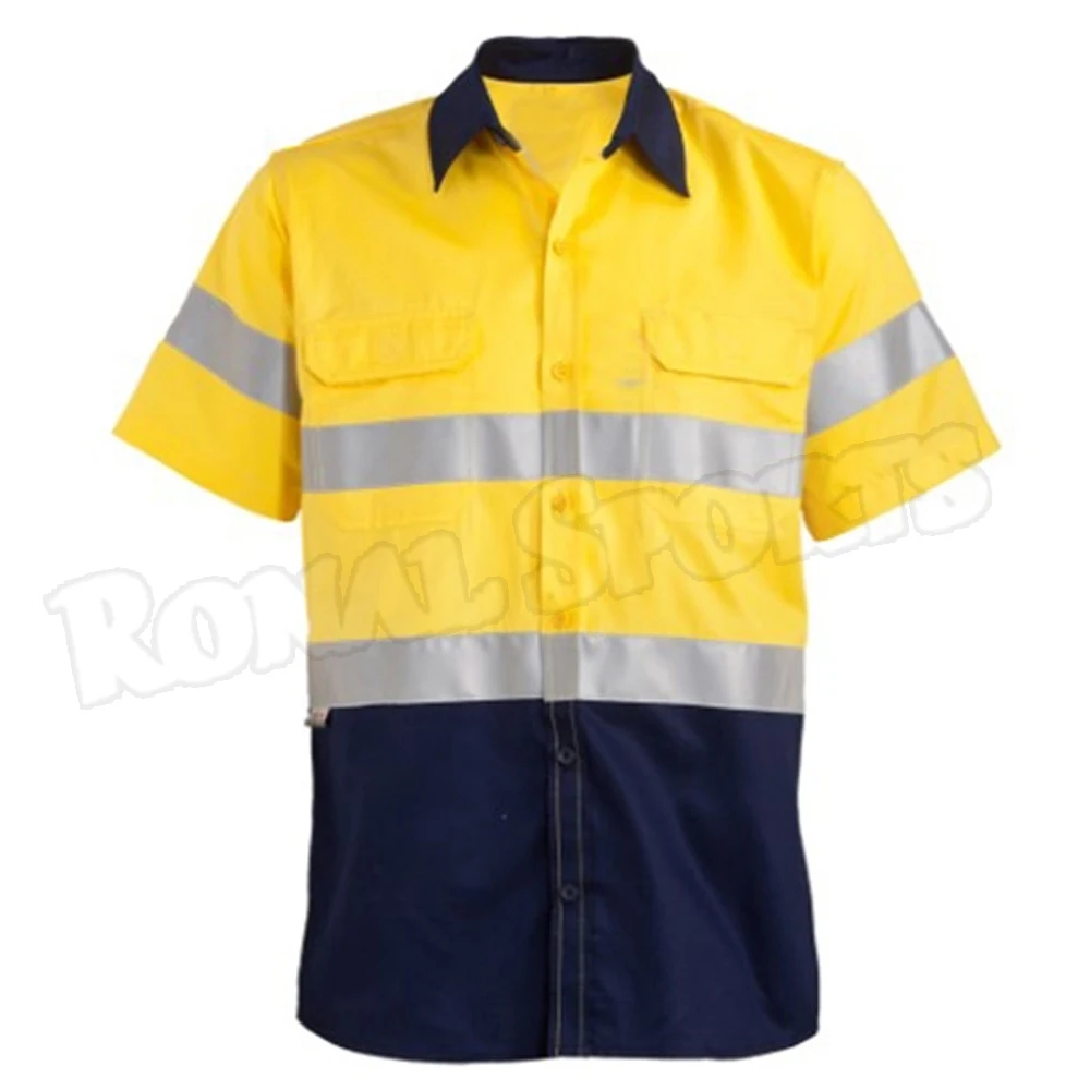 Wholesale Reflective Vest Clothing Custom Hi Vis Logo Safety Reflective  Polo T Shirt