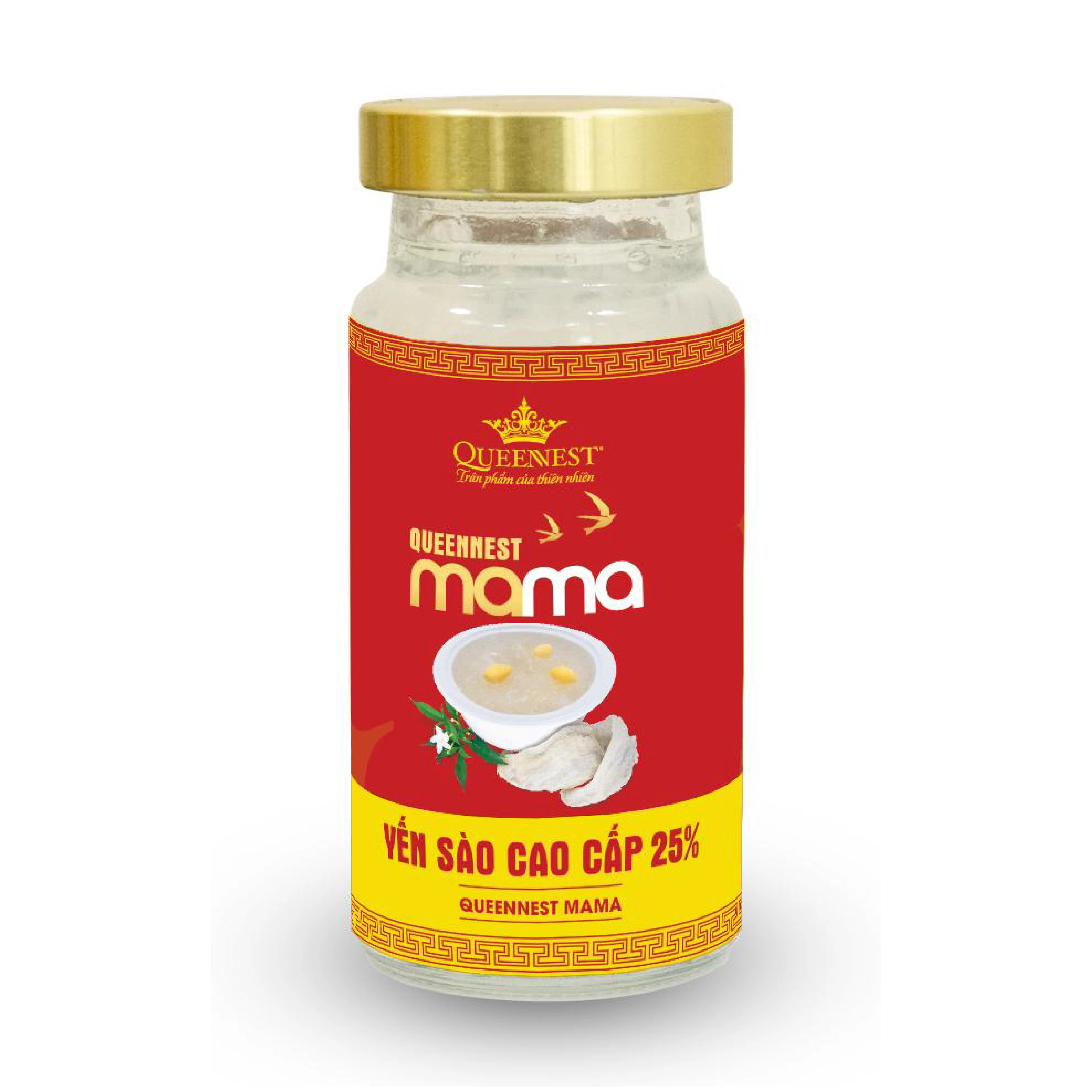 Премиум Птичье гнездо 25% QUEENNEST MAMA 150 мл (6 банок x 150 мл) из Вьетнама