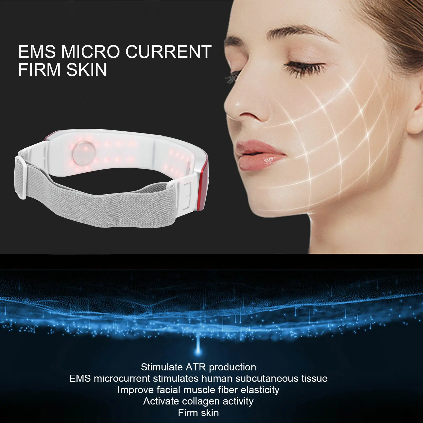  EMS микротоковая V уход за кожей лица Уход лифтинг кожи затянуть жидкость для снятия двойного подбородка устройство похудения