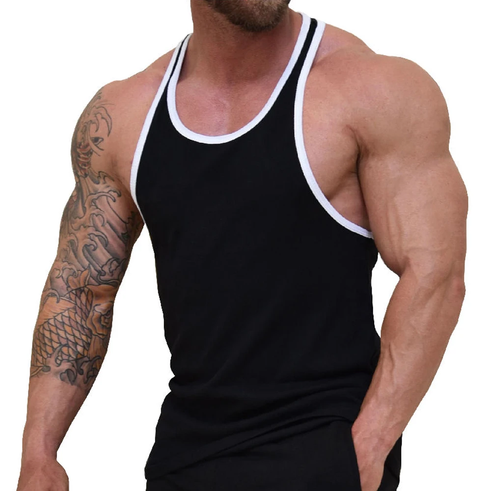 Оптовая продажа фирменный жилет чистый белый и темный пот мужские майки без рукавов одежда для спортзала | Метла Спорт