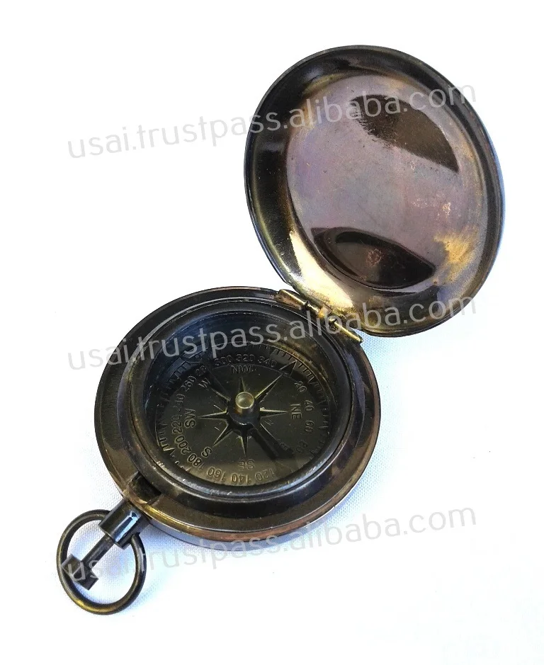 Античный морской латунный компас коллекционный солнечный Высококачественная продукция