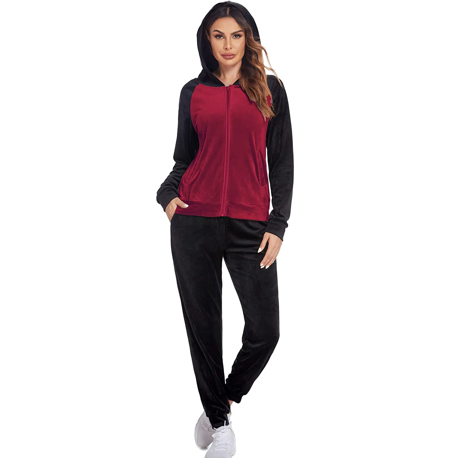 summer tracksuit for women velour custom  Track suit sports wear training & jogging wear ladies velvet tracks