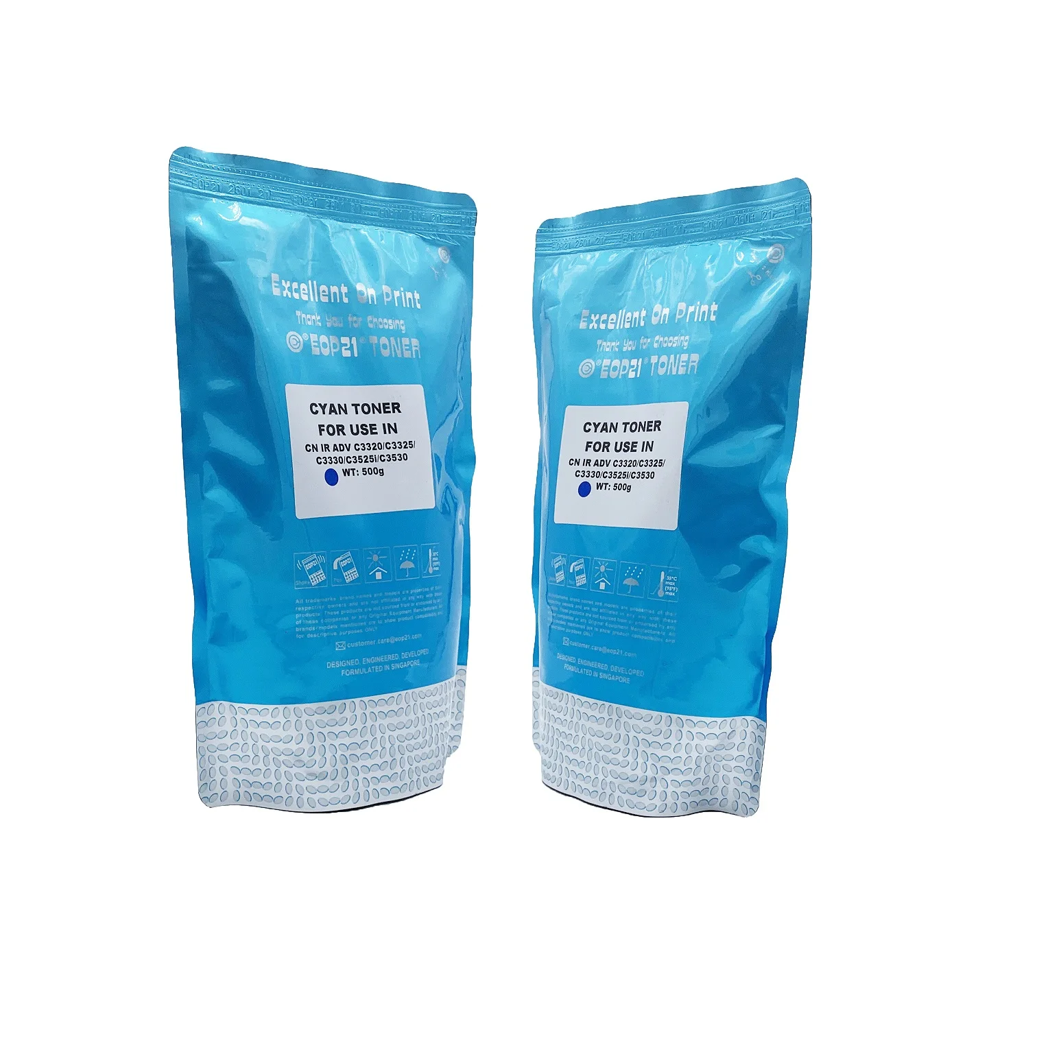 500G Cyan EOP21 Powder Toner Bag CANON IR Advance C3320/C3325/C3330/C3525i/C3530 Copier Printers Black Also Works Ricoh HP