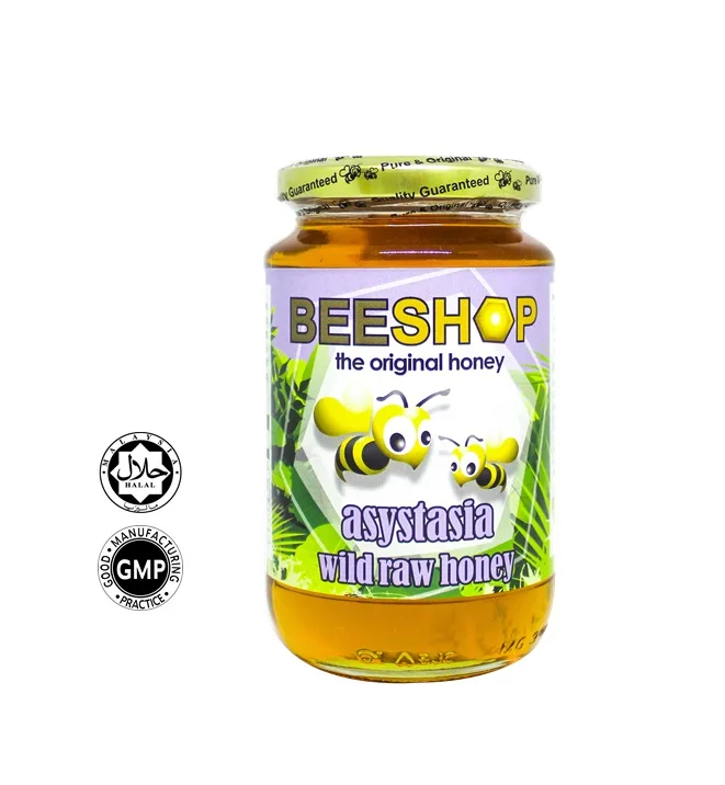 Hot Selling Malaysia Eco Bee Asystasia Wild Raw Honey Halal GMP Certification, Pure & 100% Original Honey 480g  Wild bee