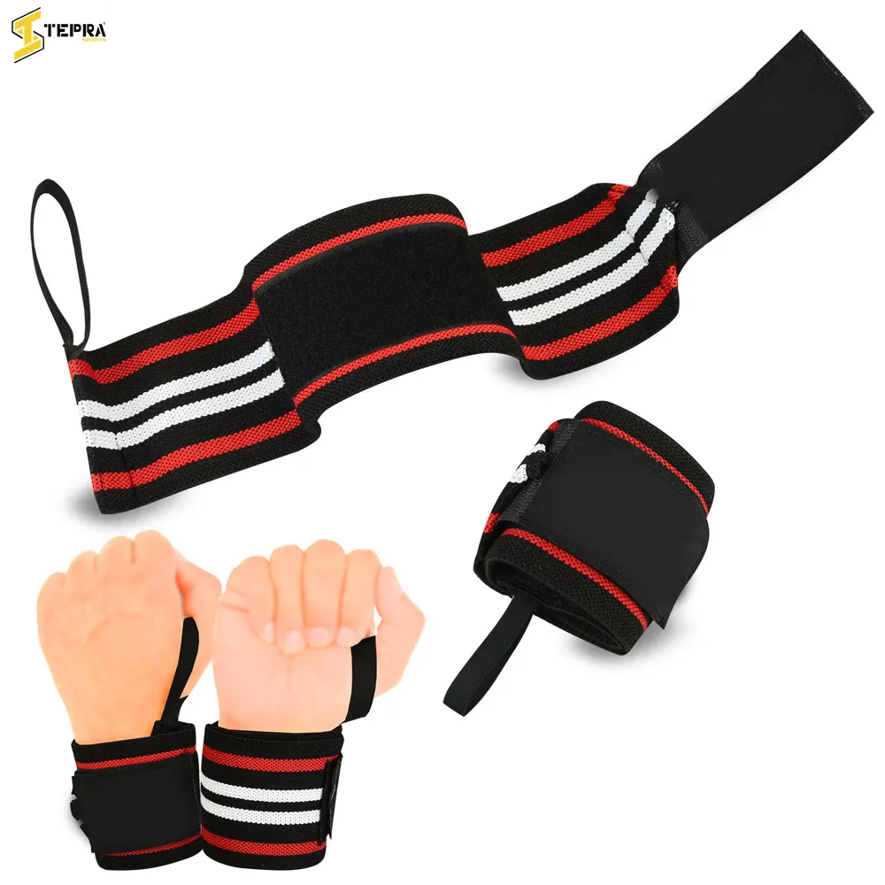 Weight Lifting Wrist Support Bandage Elasticated Cotton Gym Wraps Workout - 2X